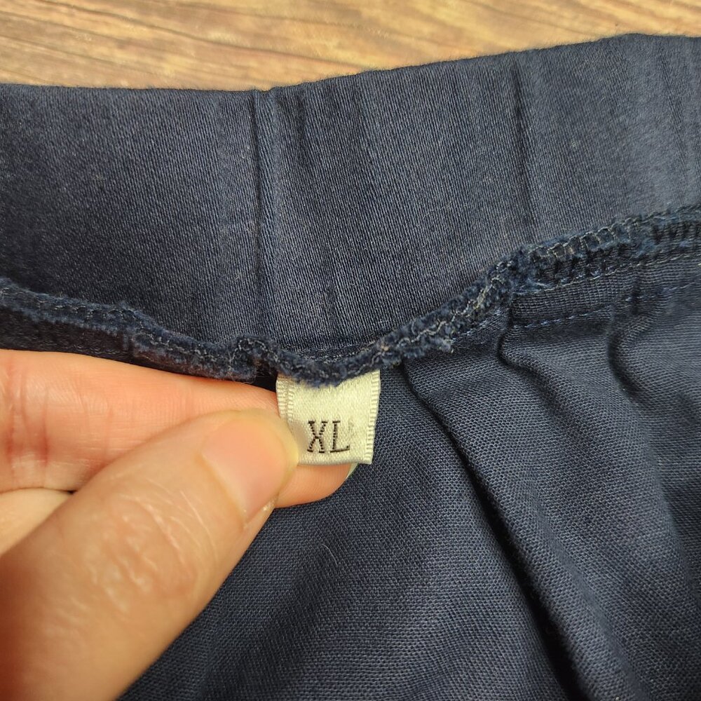 5/$15 Navy Blue Cotton Skirt - Picture 4 of 9